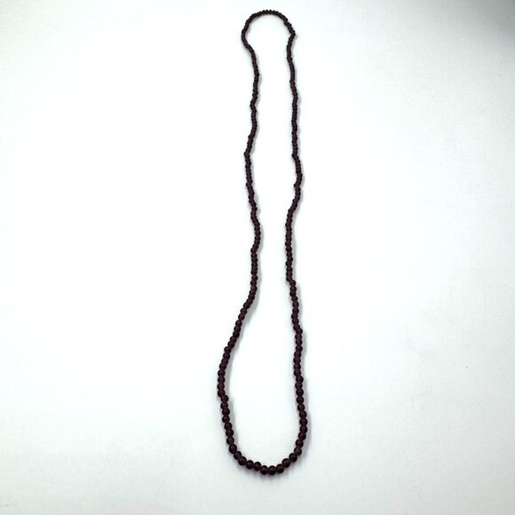 Vtg Glass Beaded Purple Necklace Amethyst Color 1960's Boho Chic Hippie 32" - Picture 8 of 8